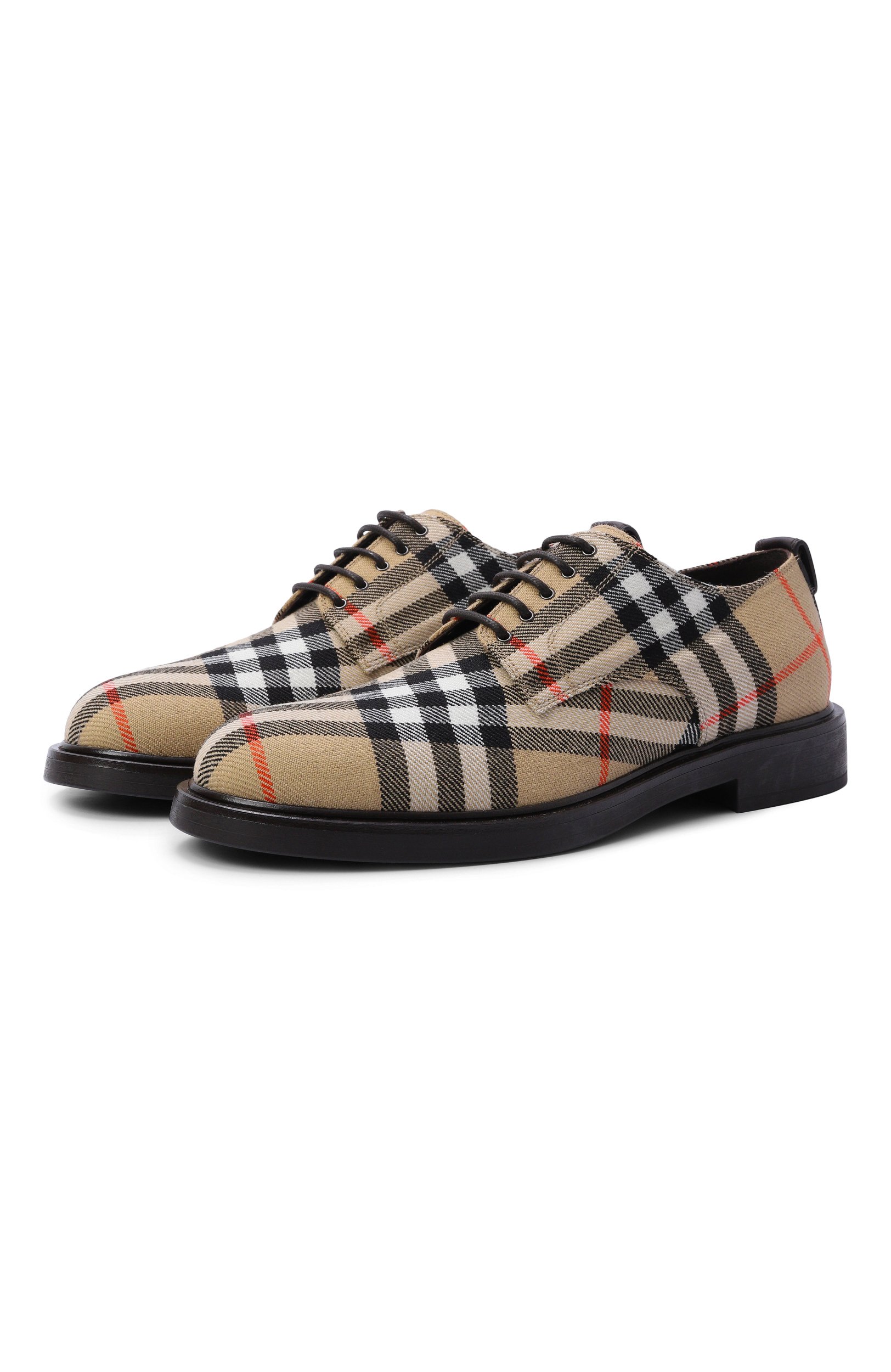 Текстильные дерби pembroke BURBERRY бежевого цвета по цене 89950 руб., арт. 8127964, фото 1 Текстильные дерби pembroke BURBERRY, арт. 8127964, фото 1