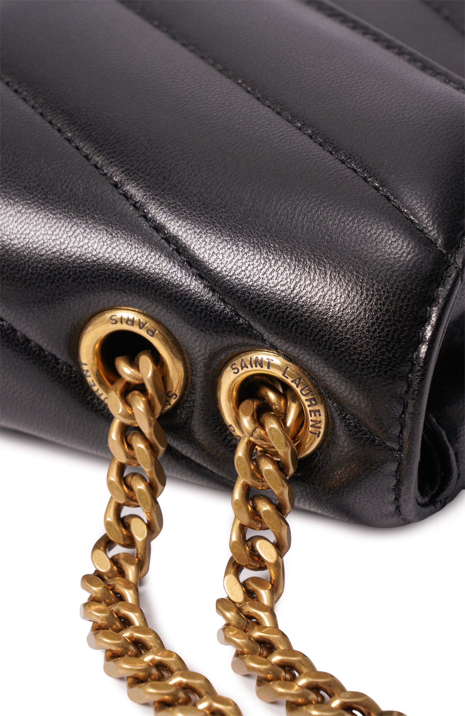 Сумка loulou small SAINT LAURENT черного цвета по цене 354000 руб., арт. 801437/AAEAX, фото 6 Сумка loulou small SAINT LAURENT, арт. 801437/AAEAX, фото 6