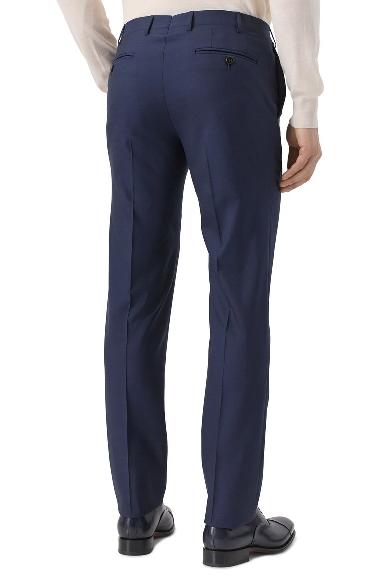Мужской шерстяной костюм CORNELIANI темно-синего цвета, арт. 256005-2518414_SET | Фото 7 (Рукава: Длинные; Материал внешний: Шерсть; Стили: Кэжуэл, Классический; Костюмы М: Однобортный)