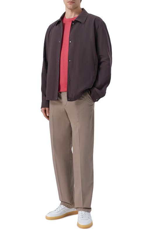 Футболка из хлопка и льна BOSS 50559166 Красный  50559166 Фото 2