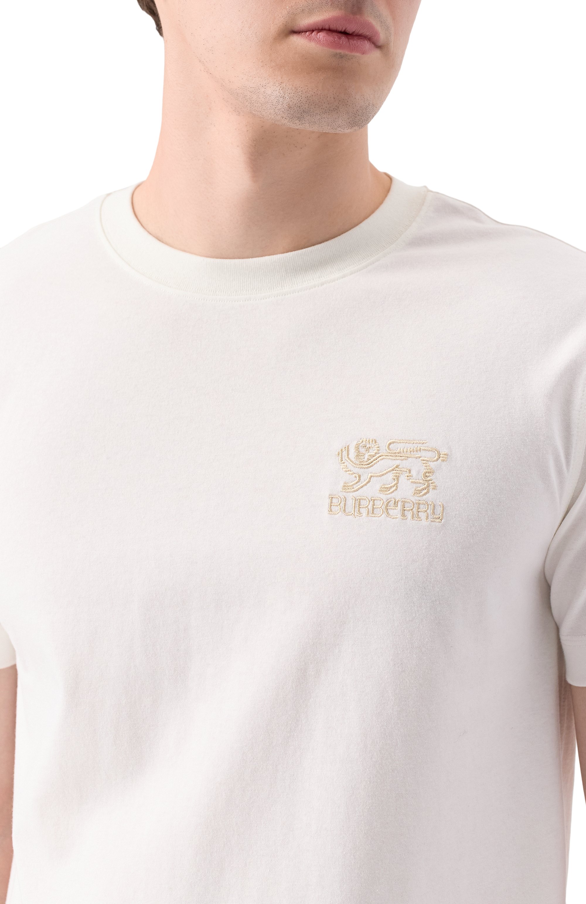Хлопковая футболка BURBERRY, арт. 8101901, фото 5