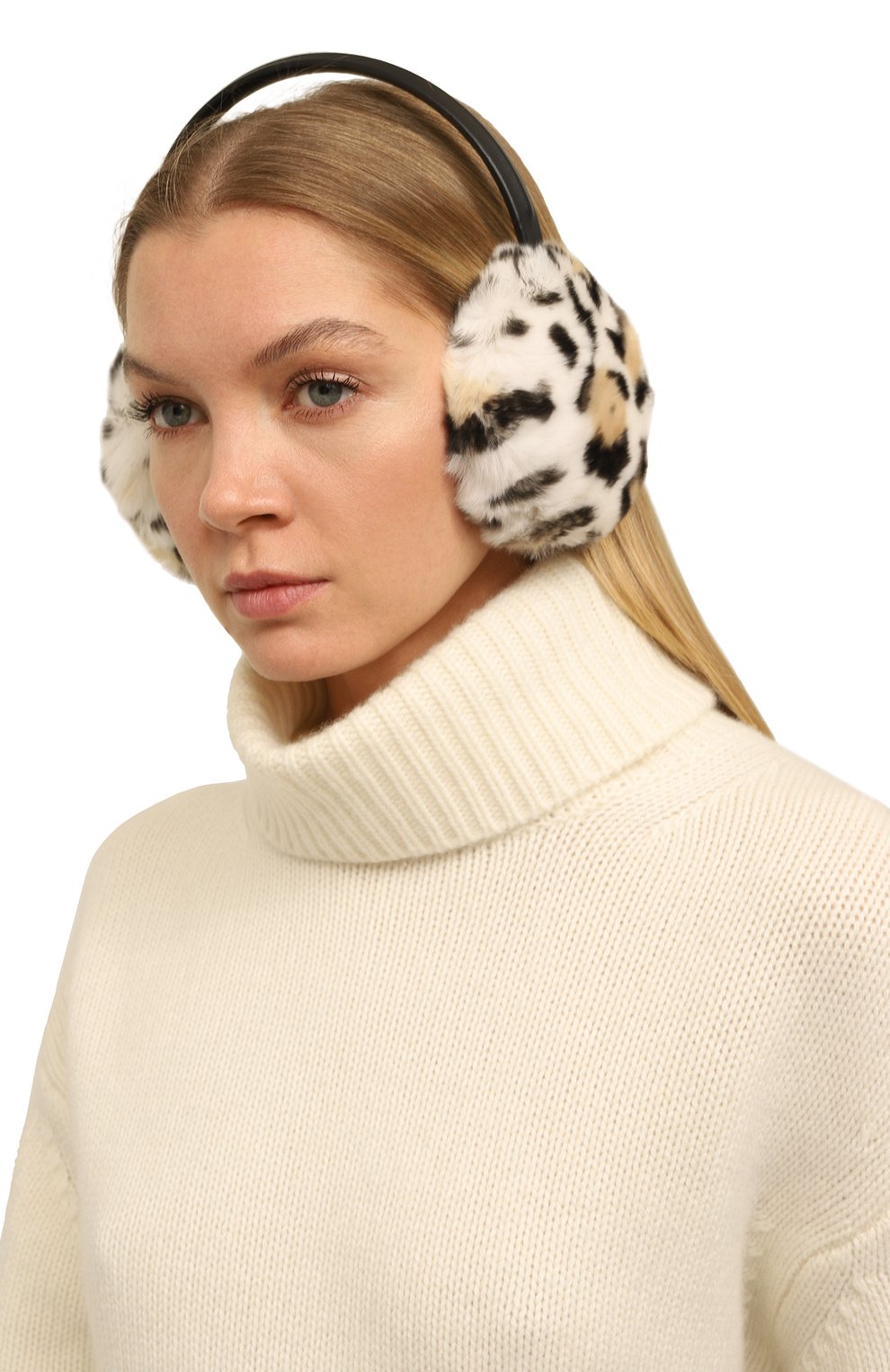 Меховые наушники из кролика YVES SALOMON, арт. 23WAA110XXREXX, фото 2