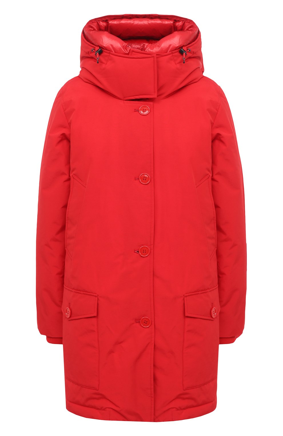 Пуховая парка WOOLRICH красного цвета по цене 77150 руб., арт. CFWW0U0304FR/UT0001, фото 1 Пуховая парка WOOLRICH, арт. CFWW0U0304FR/UT0001, фото 1