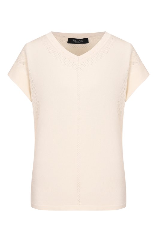 Топ из шелка и вискозы Freeage S26.JM179.6070.101 Кремовый S26.JM179.6070.101