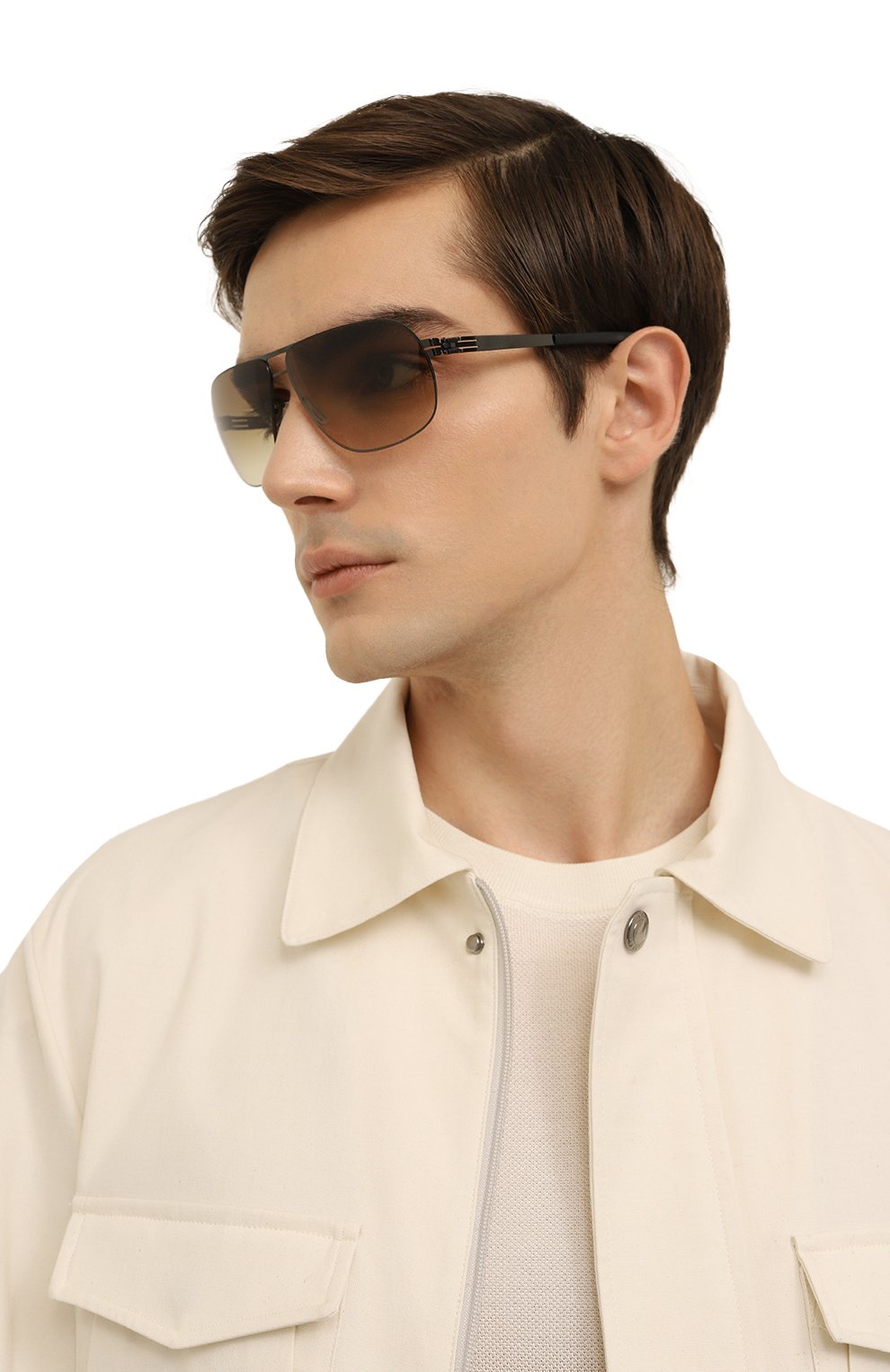 Солнцезащитные очки IC! BERLIN, арт. IB-X11 KRUMME LANKE (FLEX) GUNMETAL BR0WNSAND, фото 2