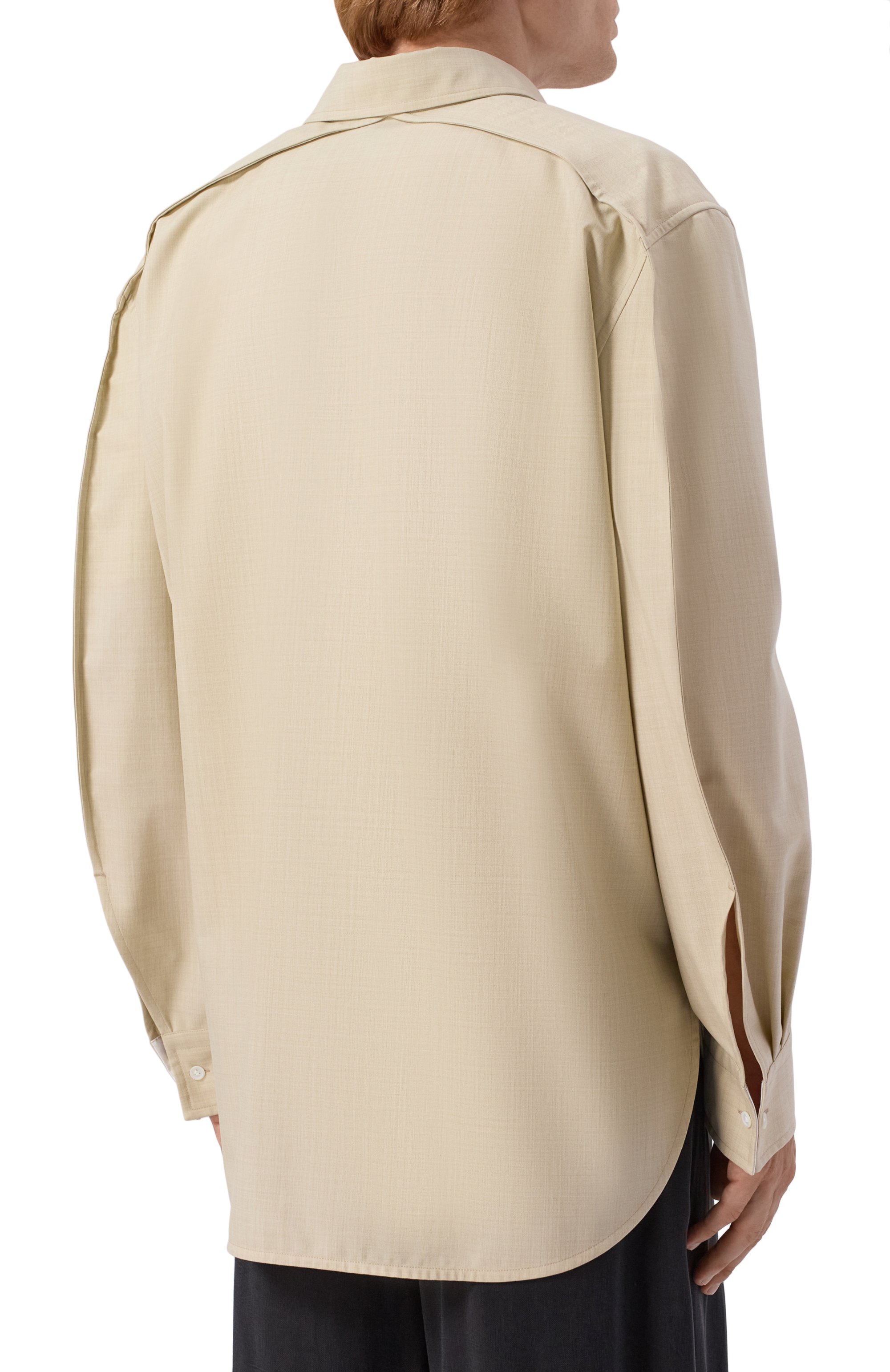 Рубашка из шерсти и хлопка BOTTEGA VENETA, арт. 861966/V6DG0, фото 4