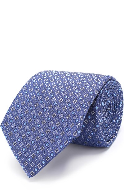 Мужской шелковый галстук с узором TURNBULL & ASSER, арт. TIE002-BB403