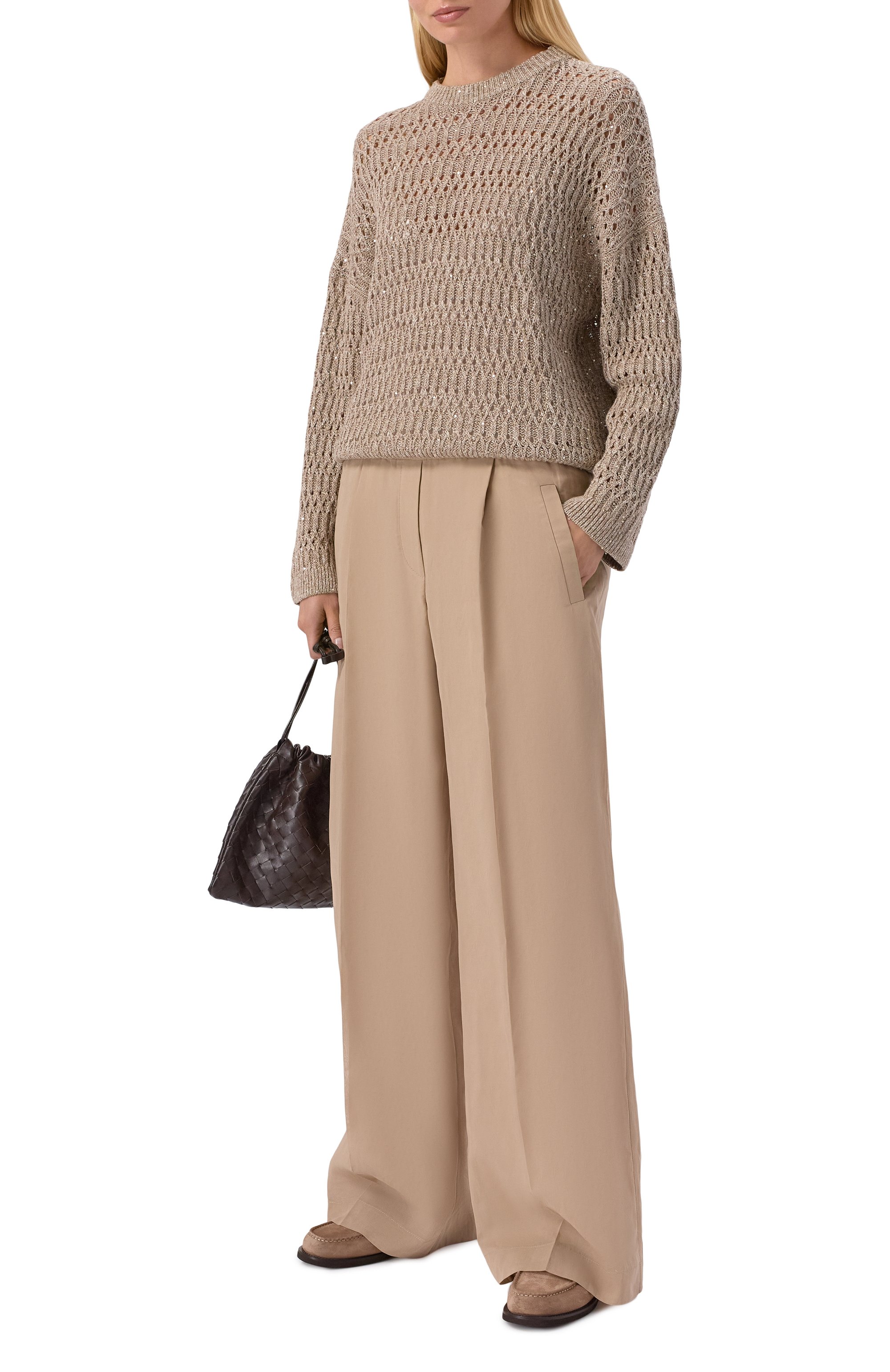 Льняной свитер BRUNELLO CUCINELLI, арт. MC0564700, фото 2