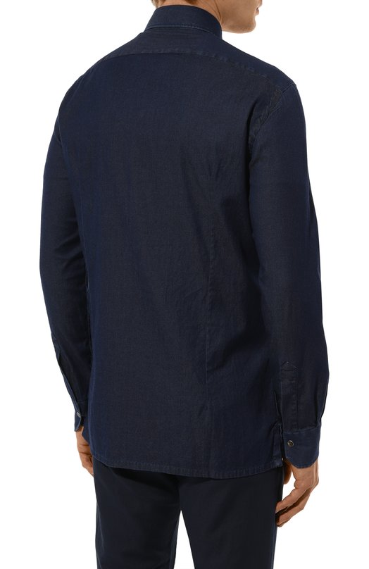Джинсовая рубашка Kiton UMCNERHH08859 Синий  UMCNERHH08859 Фото 4