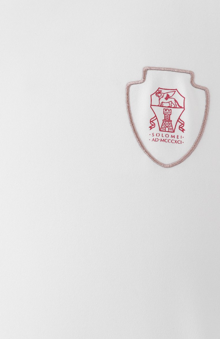 Мужская футболка BRUNELLO CUCINELLI белого цвета, арт. MW8571884T | Фото 6 (Драгоценные камни: Проставлено; Длина (для топов): Стандартные; Материал сплава: Проставлено; Рукава: Короткие; Стили: Кэжуэл; Принт: Без принта; Материал внешний: Синтетический материал; Мужское Кросс-КТ: Футболка-одежда; Кросс-КТ: Джерси)