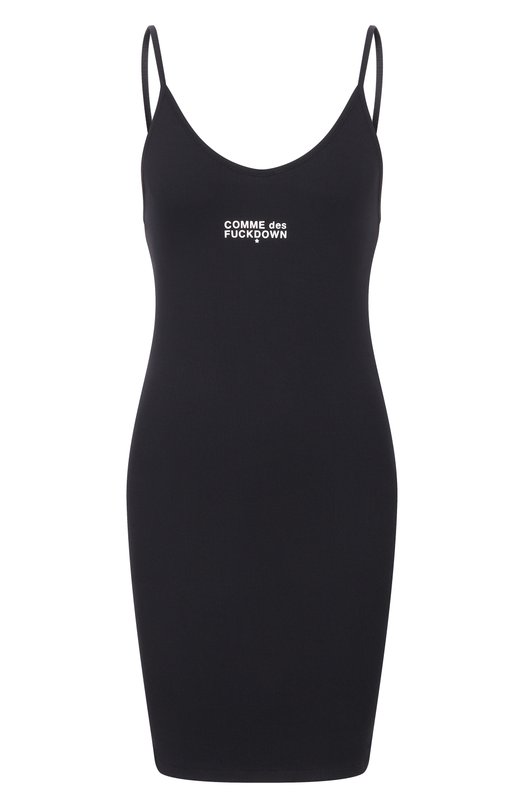 Хлопковое платье Comme des Fuckdown CFABW01674 Чёрный CFABW01674