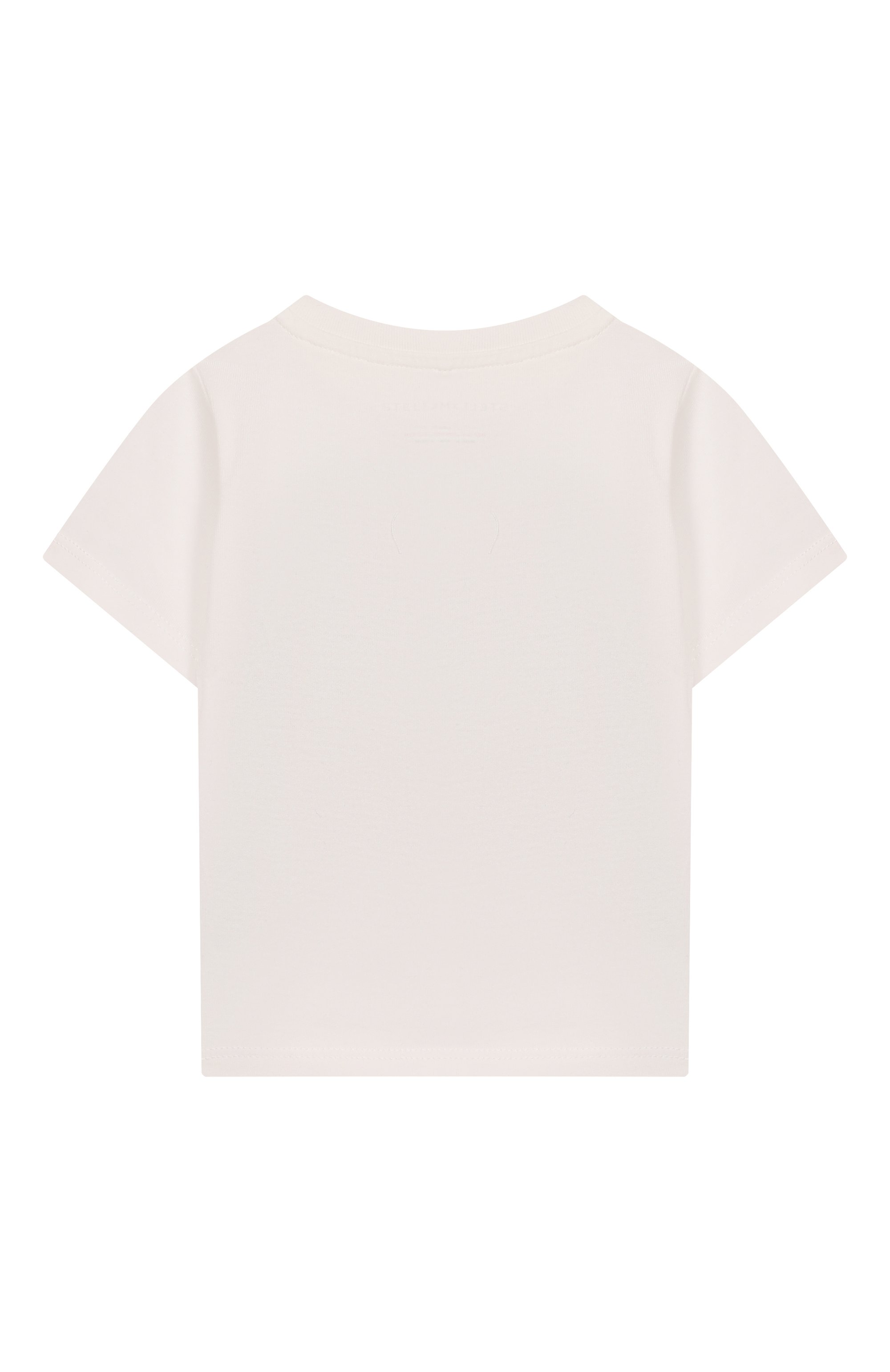 Хлопковая футболка STELLA MCCARTNEY молочного цвета по цене 7315 руб., арт. TW8601, фото 2 Хлопковая футболка STELLA MCCARTNEY, арт. TW8601, фото 2