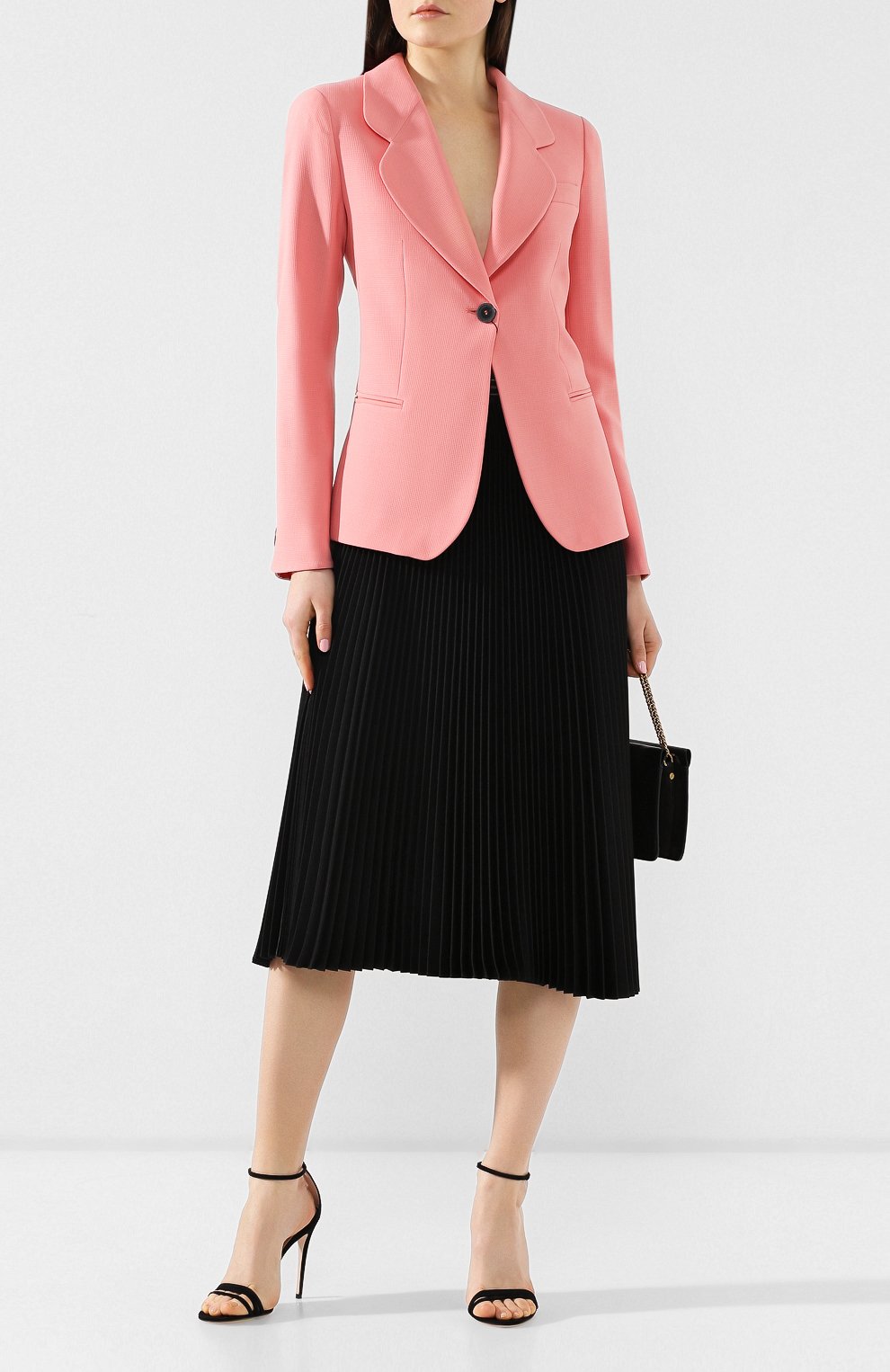 Шерстяной жакет GIORGIO ARMANI розового цвета по цене 122500 руб., арт. 9SHGG06E/T00P8, фото 2 Шерстяной жакет GIORGIO ARMANI, арт. 9SHGG06E/T00P8, фото 2