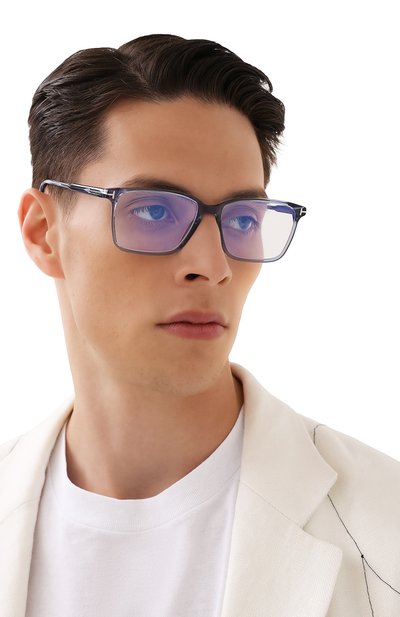 Оправа TOM FORD голубого цвета по цене 37050 руб., арт. TF5696-B 090, фото 2 Оправа TOM FORD, арт. TF5696-B 090, фото 2