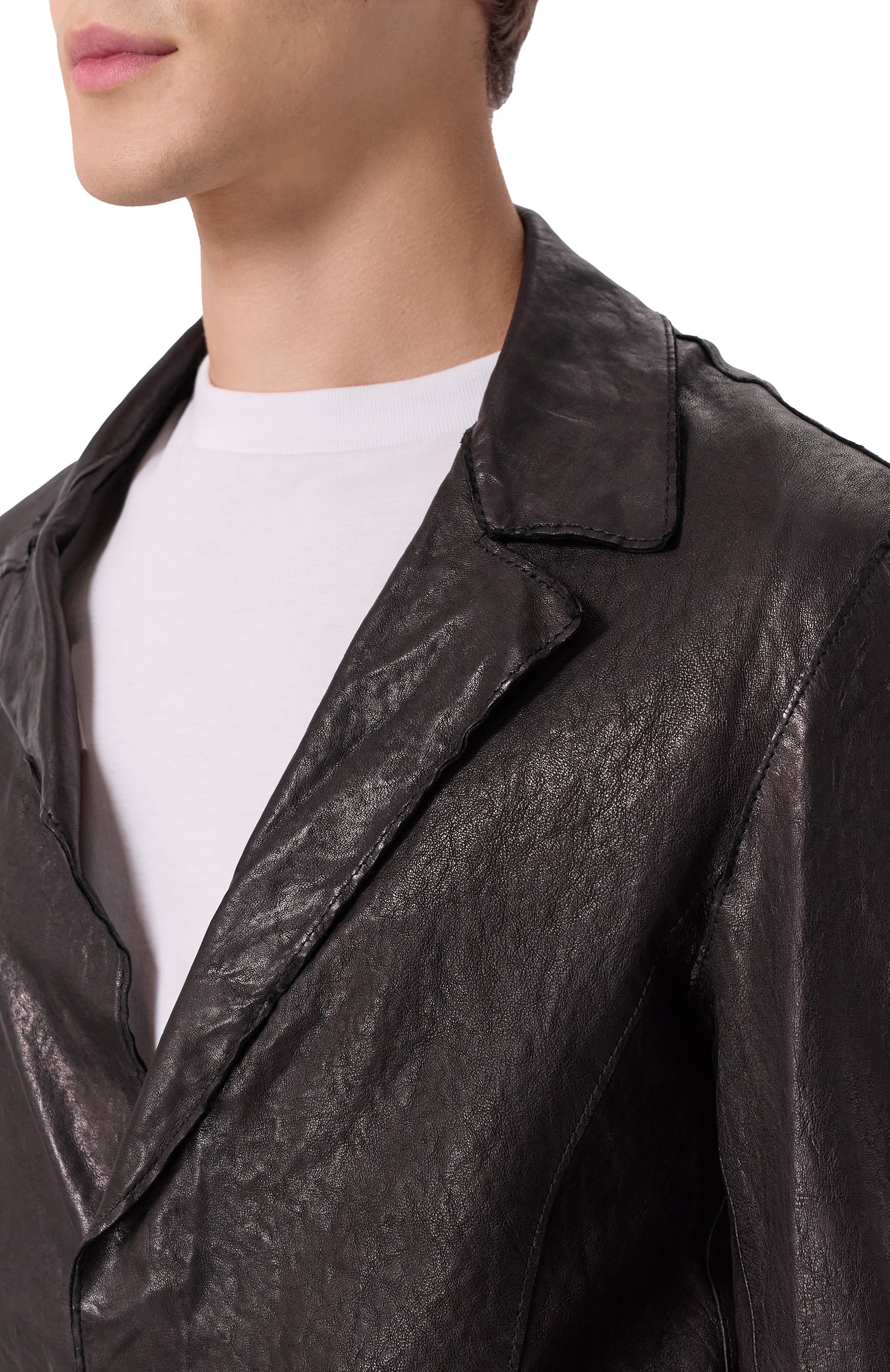 Кожаный пиджак NEVER ENOUGH, арт. MJL021, фото 5