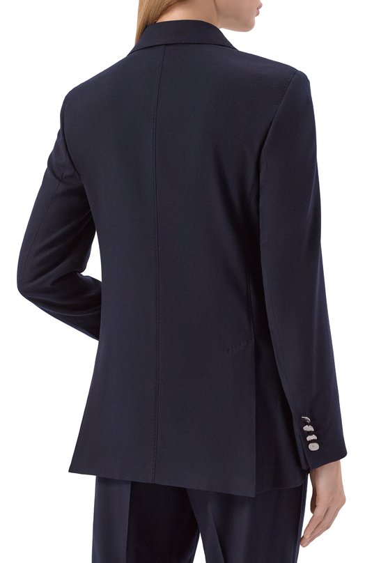 Шерстяной жакет Max Mara ST0P Синий  ST0P Фото 4