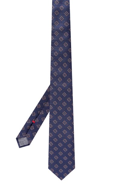 Шелковый галстук BRUNELLO CUCINELLI темно-синего цвета по цене 39600 руб., арт. MI8850018, фото 3 Шелковый галстук BRUNELLO CUCINELLI, арт. MI8850018, фото 3