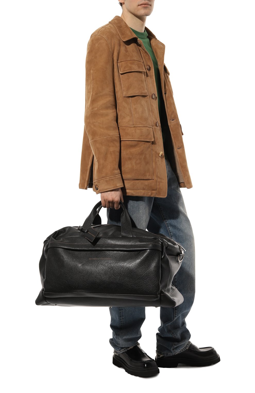 Сумка BRUNELLO CUCINELLI черного цвета по цене 472500 руб., арт. MBZIU395, фото 8 Сумка BRUNELLO CUCINELLI, арт. MBZIU395, фото 8