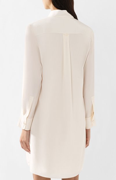 Однотон ное шелковое платье с бантом CHLOÉ, арт. CHC18AR047011, фото 4