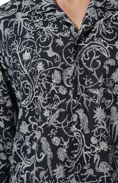 Льняная рубашка KITON, арт. UMC030H08902, фото 5