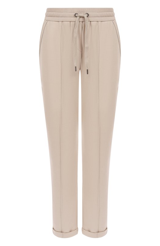 Хлопковые брюки Brunello Cucinelli MH827FB799 Бежевый MH827FB799