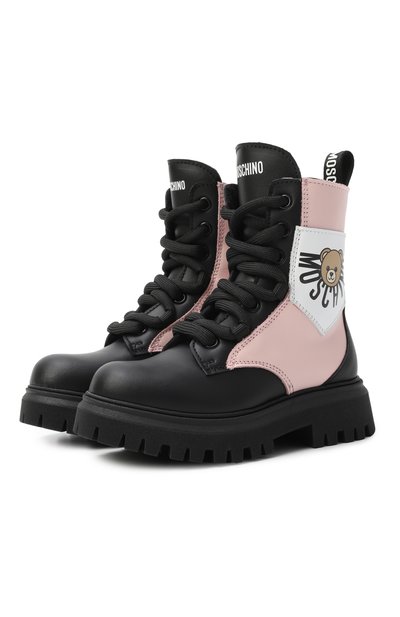 Кожаные ботинки MOSCHINO, арт. 81952/VAR4/24-27