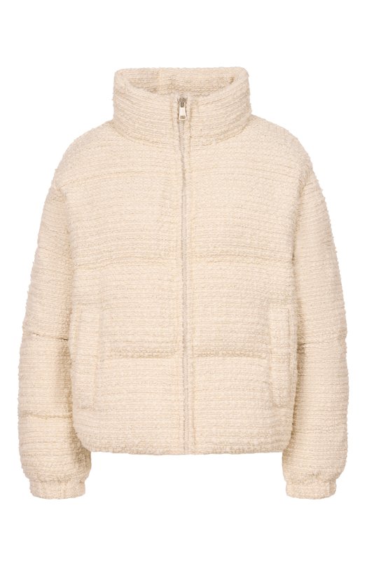 Твидовый пуховик MC2 Saint Barth MDY0002-00231I/MADDY TWEED Кремовый MDY0002-00231I/MADDY TWEED