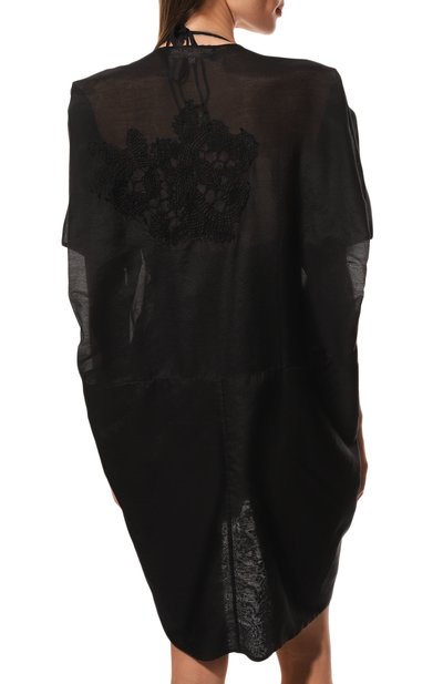 Туника из хлопка и шелка LILA EUGENIE черного цвета по цене 42050 руб., арт. 2324 MINI, фото 4 Туника из хлопка и шелка LILA EUGENIE, арт. 2324 MINI, фото 4