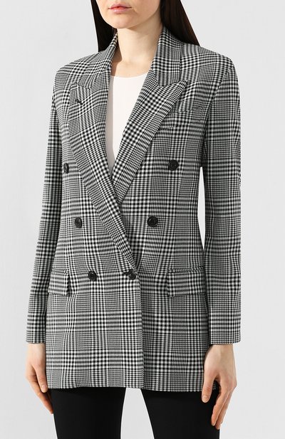 Шерстяной жакет BURBERRY черно-белого цвета по цене 199500 руб., арт. 8005207, фото 3 Шерстяной жакет BURBERRY, арт. 8005207, фото 3