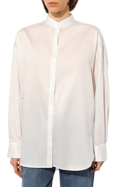 Хлопковая рубашка NOBLE&BRULEE белого цвета по цене 32000 руб., арт. NB10/160123/5, фото 3 Хлопковая рубашка NOBLE&BRULEE, арт. NB10/160123/5, фото 3