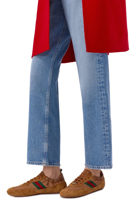 Комбинированные кеды Shift Gucci 857963/AAF1Z Коричневый  857963/AAF1Z Фото 2