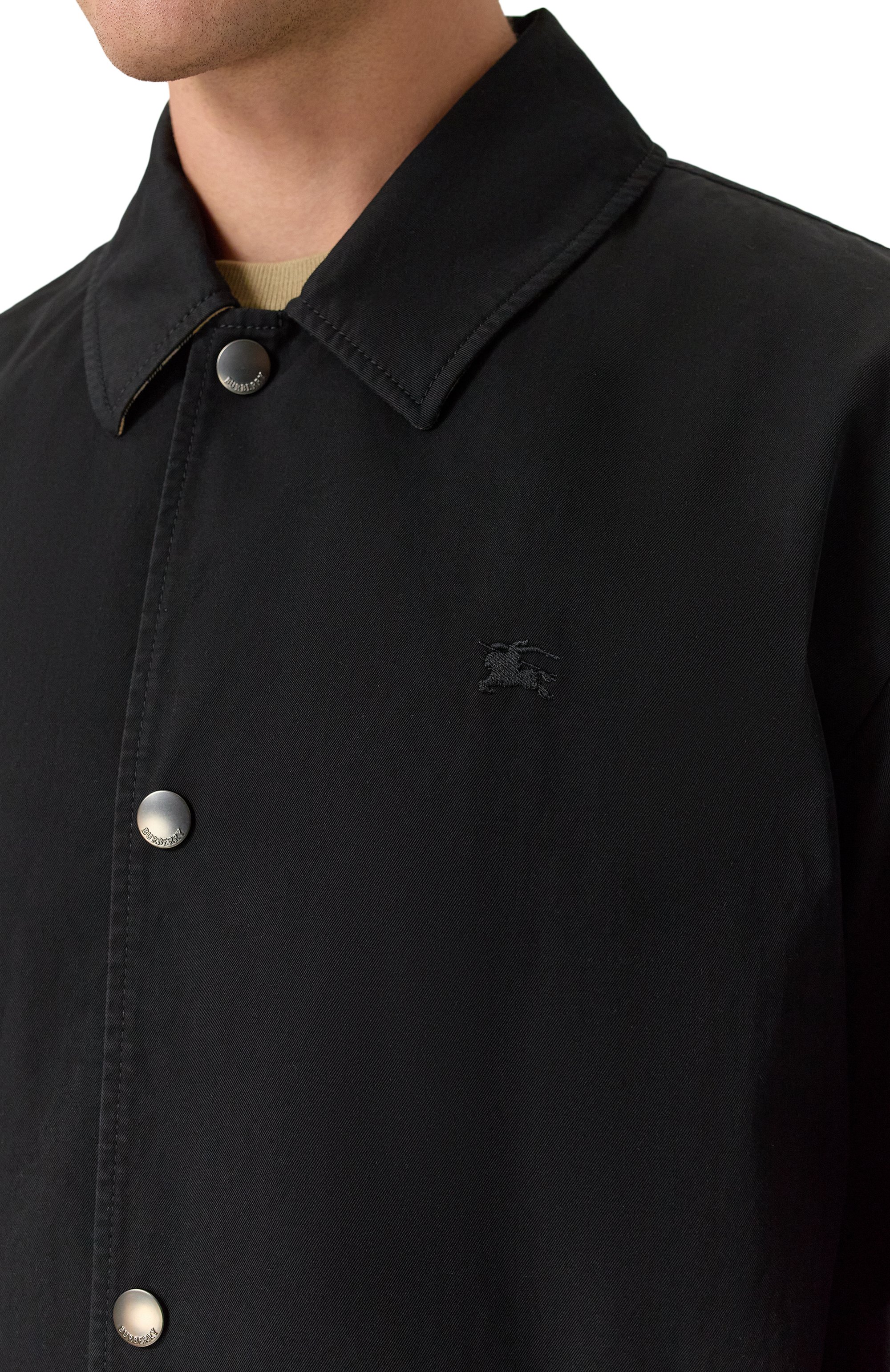 Хлопковая куртка-рубашка BURBERRY, арт. 8110285, фото 5