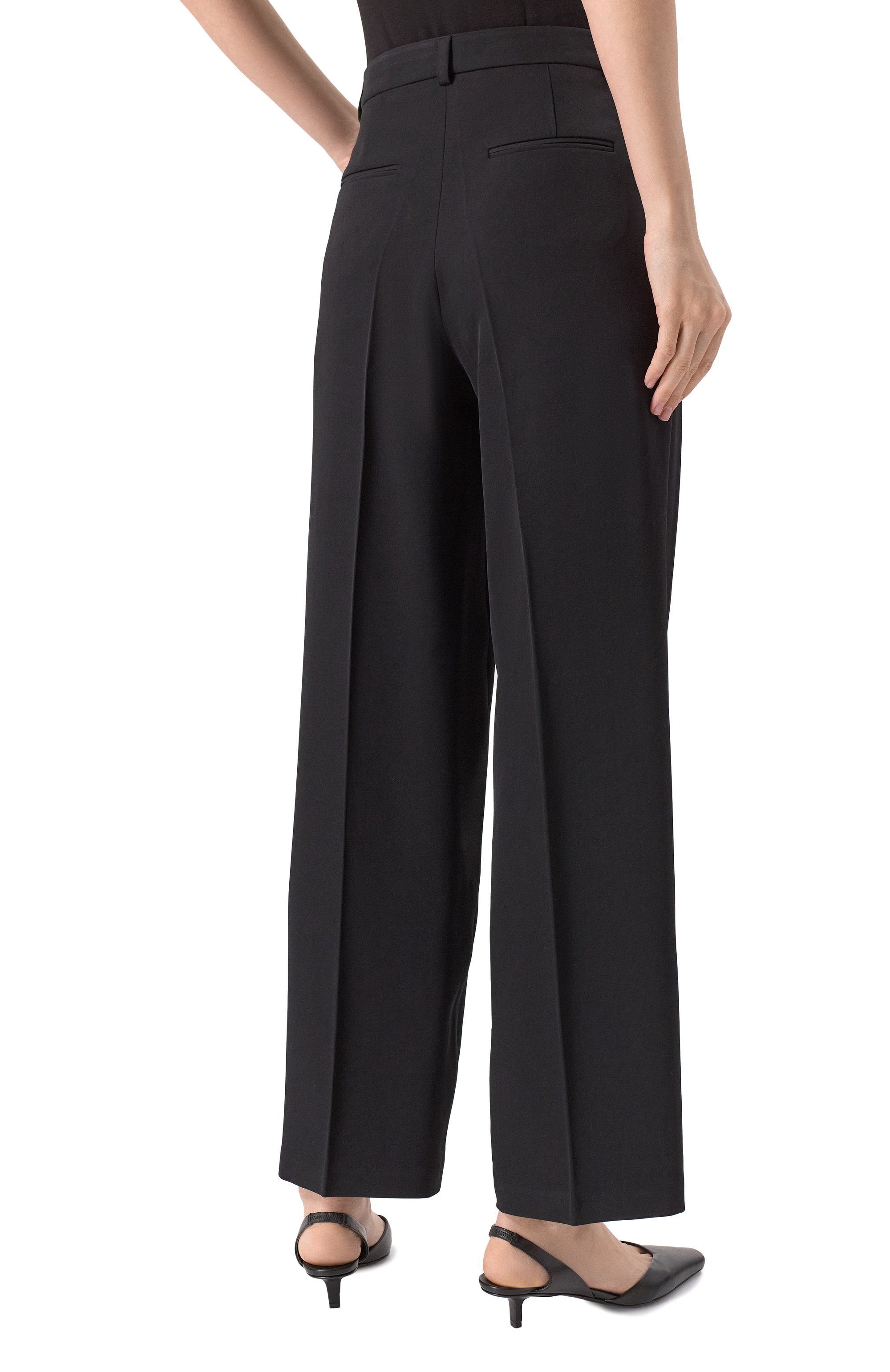 Брюки LESYANEBO черного цвета по цене 40000 руб., арт. LN07H-1057_MAR, фото 4 Брюки LESYANEBO, арт. LN07H-1057_MAR, фото 4