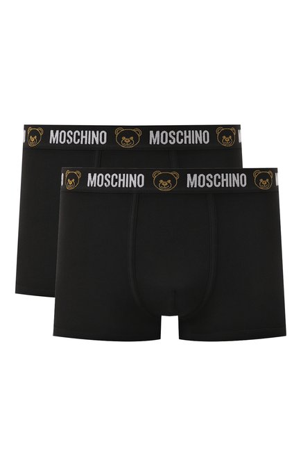 Мужские комплект из двух боксеров MOSCHINO черного цвета, арт. A1303/4406 | Фото 1 (Материал сплава: Проставлено; Нос: Не проставлено)