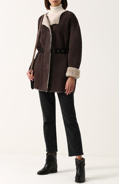 Приталенная дубленка с поясом ISABEL MARANT, арт. MA0278-17A001I/ARSENE, фото 2