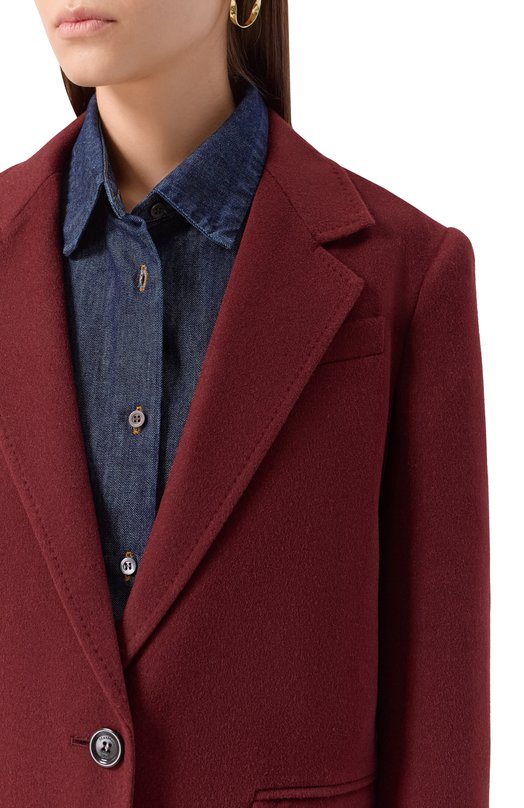 Шерстяной жакет Max Mara ARICCIA1234 Бордовый  ARICCIA1234 Фото 5