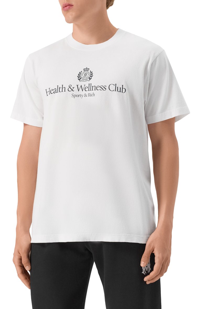 Хлопковая футболка SPORTY AND RICH, арт. T0043620241WH01, фото 1