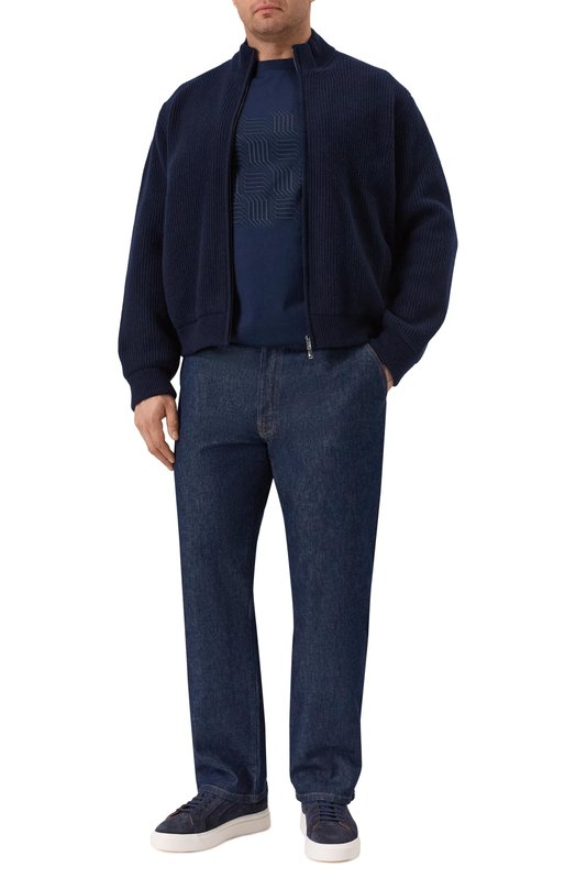 Хлопковая футболка Canali T0943/MJ02436 Синий  T0943/MJ02436 Фото 2