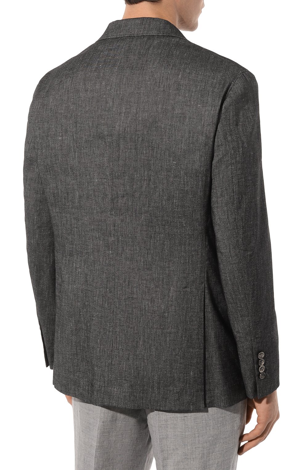 Пиджак изо льна и хлопка BRUNELLO CUCINELLI, арт. MS4577BWD, фото 4