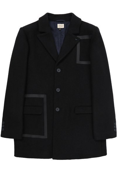Пальто прямого кроя на трех пуговицах ARMANI JUNIOR, арт. 6Y4L02/4N1RZ/11A-16A, фото 1