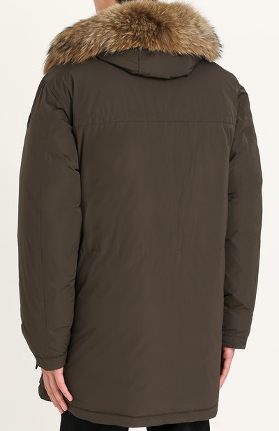 Пуховая парка на молнии с меховой отделкой воротника MONCLER, арт. C2-091-42316-20-57540, фото 4