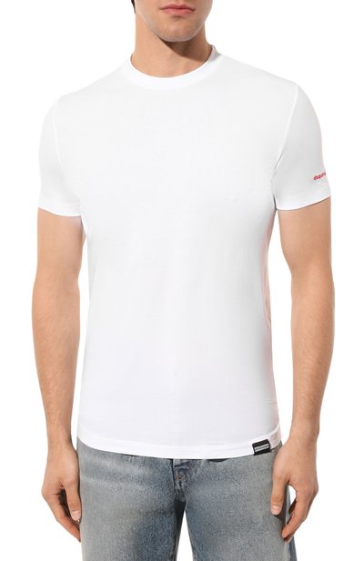 Хлопковая футболка DSQUARED2 белого цвета по цене 15500 руб., арт. D9M204520, фото 3 Хлопковая футболка DSQUARED2, арт. D9M204520, фото 3