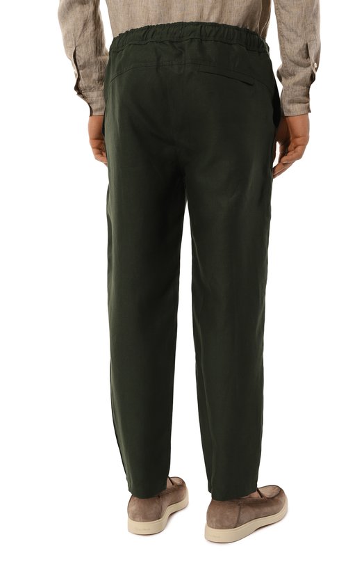 Льняные брюки Derek Rose 9800/SYDN001 Зелёный  9800/SYDN001 Фото 4