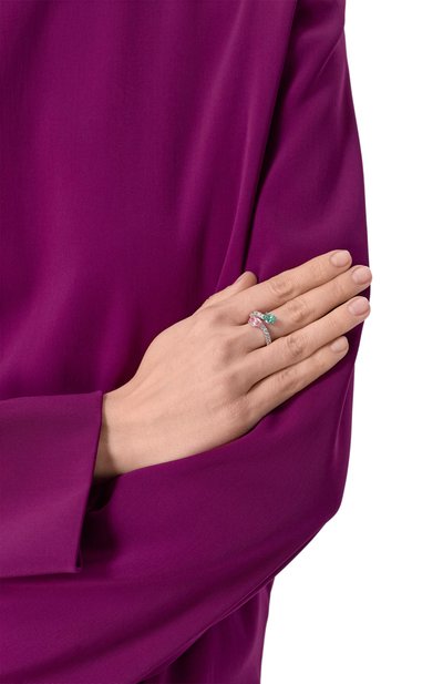Кольцо ariana grande x swarovsky SWAROVSKI серебряного цвета по цене 19850 руб., арт. 5737373, фото 2 Кольцо ariana grande x swarovsky SWAROVSKI, арт. 5737373, фото 2