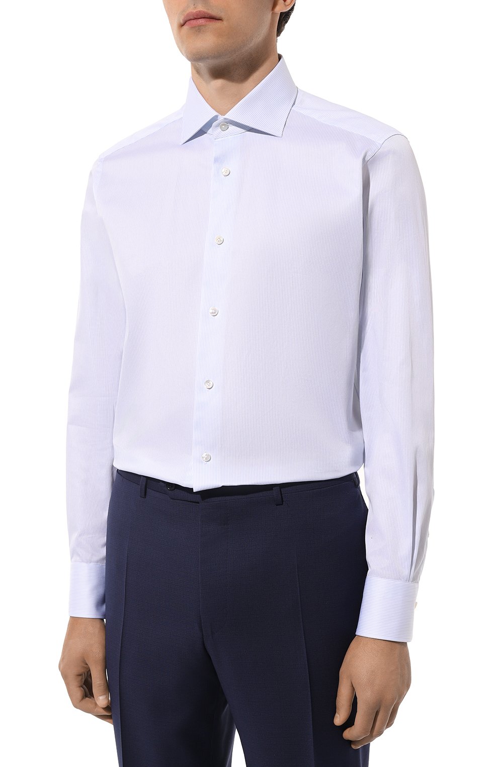 Хлопковая сорочка ZEGNA, арт. 701036A7/9MS0BA, фото 4