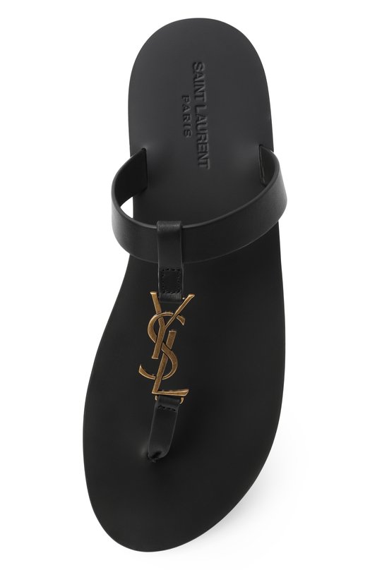 Кожаные шлепанцы Cassandre Saint Laurent 775806/DWETT Чёрный  775806/DWETT Фото 6