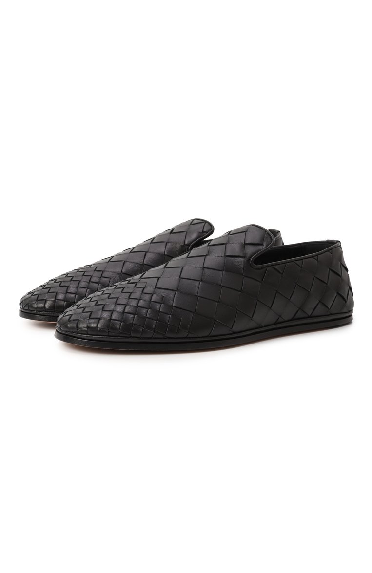 Мужские кожаные слиперы sunday BOTTEGA VENETA черного цвета, арт. 819500/V55V0 | Фото 1 (Материал внутренний: Натуральная кожа; Нос: Не проставлено; Материал внешний: Натуральная кожа; Материал сплава: Проставлено; Стили: Кэжуэл)