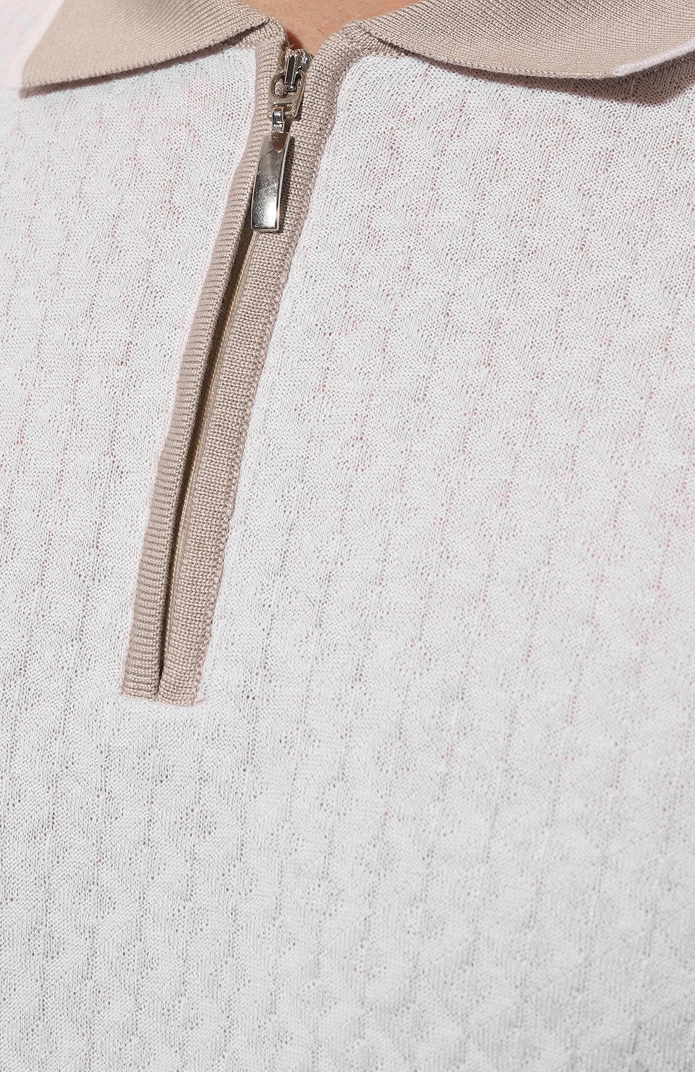 Поло из хлопка и шелка ANDREA CAMPAGNA, арт. SU22-90380-FL02I, фото 5