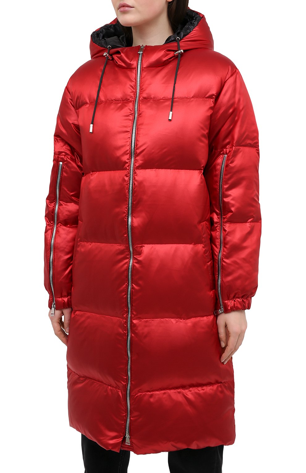 Пуховик SEVEN LAB красного цвета по цене 35700 руб., арт. DJHL20- b/red, фото 3 Пуховик SEVEN LAB, арт. DJHL20- b/red, фото 3