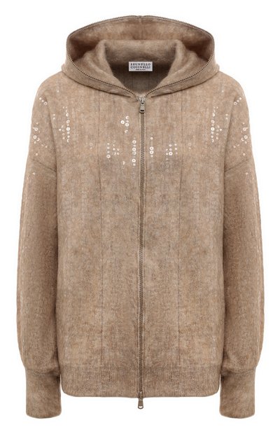 Женский толстовка из шерсти и шелка BRUNELLO CUCINELLI, арт. MBP143006